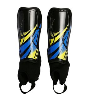 VETEAM Soccer Shin Guards Black Blue Yellow Lightweight <b>Plastic</b> Shell <b>Hook</b> And Loop Closure For Adults All Seasons - Product Image 4