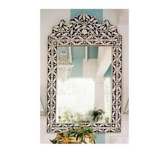 CRAFT WORLD EXPORT Modern Farmhouse Arched Bone Inlay Rectangle Wall <b>Mirror</b> Handmade Luxury Decorative Home <b>Accent</b> - Product Image 1