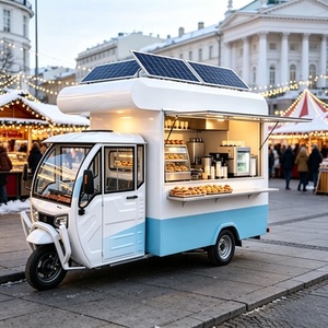 Tricycle électrique à succès pour la vente de glaces, avec vitrine réfrigérée et bar à garnitures, idéal pour les événements estivaux en bord de mer - Product Image 5