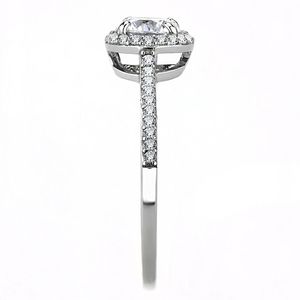 Anello alla Moda DA022 in Acciaio Inossidabile Lucido con Zirconia Cubica di Grado AAA (Senza Placcatura) - Product Image 4