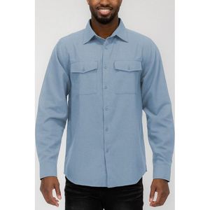 Camicia in flanella tinta unita da uomo Weiv - Product Image 2