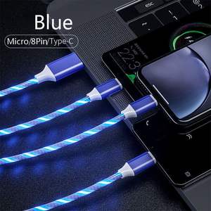 3-in-1 LED cavo adattatore di ricarica rapida compatibile con iPhone Micro USB tipo C cavo di ricarica di qualità Premium - Product Image 4