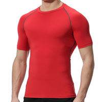 Kaos Gym Rajut Pria Sporty Custom Sablon Sutra, Lembut, Elastis, Bernapas, Cepat Kering, Bahan Polyester Berkualitas Tinggi untuk Olahraga