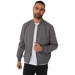 Chaqueta Bomber de Moda Urbana Personalizada de Alta Calidad para Hombre, Transpirable, Resistente al Viento, 100% Poliéster, Cierre de Cremallera Informal, Color Sólido - Product Image 1