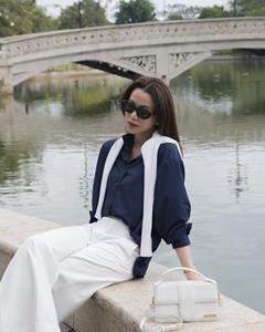 Femmes nouvelle mode affaires décontracté couleur unie chemise automne/hiver surdimensionné manches longues revers col boutonné lâche printemps - Product Image 5