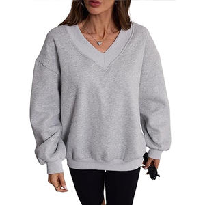 Sweat-shirt à capuche zippé pour femme, manches longues, cordon de serrage, poche kangourou, en molleton doux, mélange de coton - Product Image 1