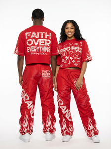 Conjunto de Sudadera Corta con Diseño Personalizado y Estampado de Llamas, Pantalones Deportivos, Ropa Deportiva Moderna - Product Image 4