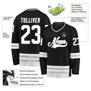 Maillot de hockey sur glace de qualité supérieure, impression par sublimation, usine de fabrication de maillots de hockey sur glace personnalisés, fabricant de vêtements de sport, vente en gros - Product Image 6