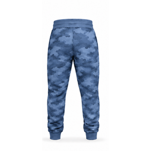 Conjunto Deportivo Unisex de Camuflaje Azul Denim, Sudadera con Cremallera Completa y Pantalones Jogger, Ropa Deportiva Casual Personalizada para Entrenamiento - Product Image 4