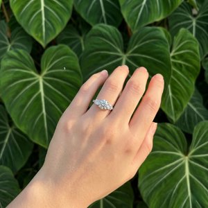 Bague de Luxe en Argent Sterling 925 Plaqué Or 18K Style Hip Hop avec Moissanite Taille Brillant – Bijou Élégant et Scintillant - Product Image 2
