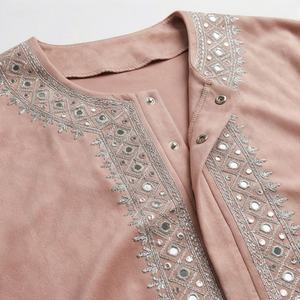 Robe en strass pour femmes, vêtements kaftan, robe musulmane, robe longue en mousseline de soie, abaya islamique, ensemble deux pièces, vêtements élégants et modestes - Product Image 4