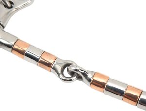 Bocado de caballo de acero inoxidable y cobre con cadena para boca de caballo de 125 mm - Product Image 3