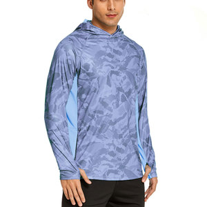 เสื้อฮู้ดแขนยาวลายพรางสำหรับผู้ชาย UPF 50 แห้งเร็ว ผลิตจากโพลีเอสเตอร์ เหมาะสำหรับใส่ตกปลา รุ่น 2027 - Product Image 5