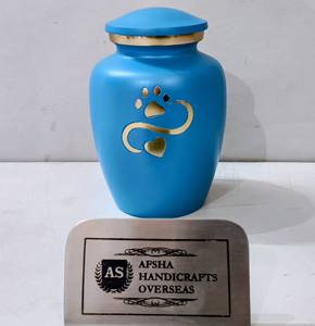 Hermosa Urna Funeraria Europea con Patas Doradas Púrpuras y Alas, Ecológica y Duradera, para Cenizas de Mascotas, de Metal - Product Image 3