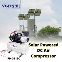 Haute efficacité 24V DC sans huile Mini réservoir résistant aux intempéries 12 litres professionnel Portable réparation automatique route compresseur d'air pompe