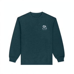 Sudadera Deportiva para Hombre GYM Active, Color Verde Azulado Oscuro, Cuello Redondo, Forro Polar, Logotipo Bordado, Corte Regular, Secado Rápido, Transpirable, para Invierno - Product Image 2