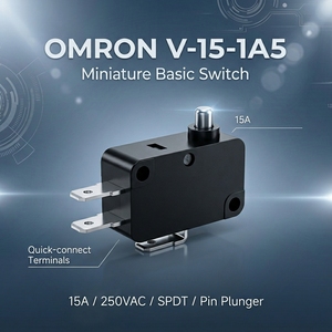 ลิมิตสวิตช์ใหม่และของแท้ สวิตช์ขนาดเล็ก ไมโครสวิตช์ V-15-1A5 ยี่ห้อ Omron - Product Image 3