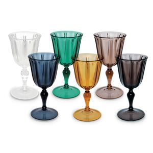 Set di 6 calici Excelsa in plastica multicolore da 25 cl Country Chic - Product Image 1