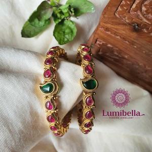 Fashion for Mango <b>Bangles</b> 2x6-Trendy <b>Copper</b> Alloy Bracelets with Zircon & Pearl for Engagement - Product Image 1