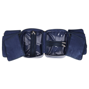 Boîte à bijoux de voyage de qualité supérieure bleu marine, étui à bijoux impérial de qualité export, organiseur de bijoux pour bagues et boucles d'oreilles, disponible au meilleur prix - Product Image 6