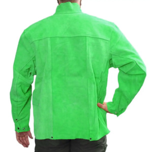 เสื้อแจ็คเก็ตหนังวัวแท้คุณภาพพรีเมียมสำหรับงานเชื่อม งานอุตสาหกรรม ชุดป้องกันความปลอดภัยสำหรับช่างเชื่อม มีกระเป๋า - Product Image 3