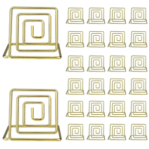 Minimal Square Shape Wire Gold <b>Card</b> Holder for Desk Organization Party <b>Table</b> Numbers and Event Place <b>Cards</b> Wholesale From India - Product Image 5