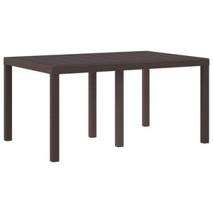 Table d'extérieur en polyrotin Garden, marron, 59,06 x 39,37 x 28,74 po - Product Image 1