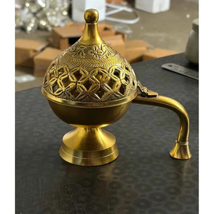 Quemadores de Incienso de Latón Hechos a Mano - Diseño Tradicional Ecológico con Acabado Antiguo para Uso en el Hogar y la Oficina, Ayuda para la Meditación Religiosa y la Concentración - Product Image 1
