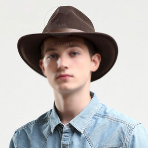 Sombrero de Vaquero Occidental con Logotipo Personalizado, Sombrero de Fieltro de Ala Ancha, Estilo Country, Sombrero para Fiestas y Festivales, Fabricante - Product Image 6