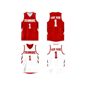 Maillots de basketball personnalisés réversibles sublimés, dernière collection, vente en gros, pas chers, vêtements de sport par sublimation - Product Image 1