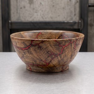 ชามไม้สไตล์โมเดิร์นลายเส้นเรซิ่นสีแดง สำหรับตกแต่งบ้านหรูหรา - Product Image 1