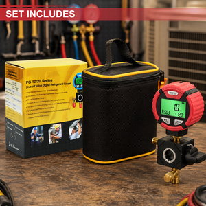 Manomètre de collecteur haute pression à réfrigérant unique avec plage de mesure de -14,5 à 800 psi, 88 réfrigérants disponibles, test de fuite et vanne de contrôle (OEM) - Product Image 6