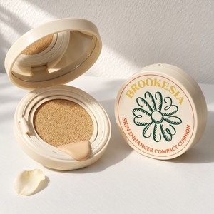 Base de maquillaje compacta coreana Beurukesia Skin Enhancer Glow 1.5 Light Rosy Elf, maquillaje cosmético. - Product Image 1