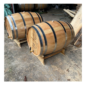 [ALTA CALIDAD] |   Mini Barril de Madera de Roble Hecho a Mano para Añejar Vino, Almacenamiento de Licores, Decoración de Mesa de Bar en Casa, Regalo, Vietnam - Product Image 1