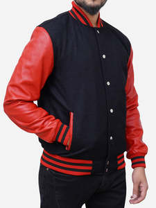 Stonefield Manufacturing Geometric Patchwork Stand Collar Varsity <b>Jacket</b>-100% Wool Hooded <b>Waterproof</b> Streetwear <b>Winter</b> Outerwear - Product Image 5