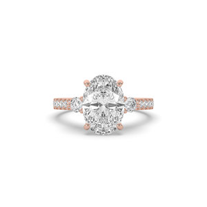 3.46Ct Lab Grown Diamond oval Cut 18K Gold IGI Certified Luxury Statement Engagement & Wedding Ring - Product Image 6
