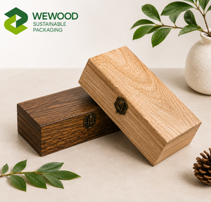 WEWOOD Custom Luxury Wooden Perfume Gift <b>Box</b> with Metal <b>Lock</b> | Eco-Friendly Solid Wood Packaging for Premium Brands - Product Image 1