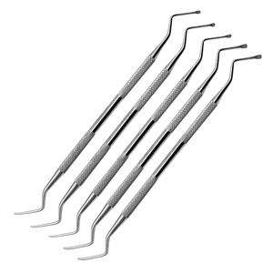 Juego de 5 Curetas de Doble Extremo de Acero Inoxidable, Instrumentos Quirúrgicos Dentales Manuales # 84- # Kit 88 - Product Image 1