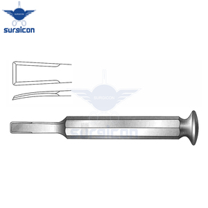 Osteotome chirurgical courbé Tessier, longueur 16 cm / 6-1/4 pouces, largeur 10 mm, pour la découpe et la mise en forme précises des os - Product Image 4