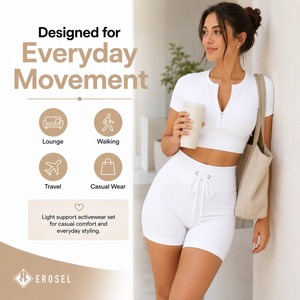 ¿Tienes uno para vender? Vende un conjunto como este, vende otro tipo de producto, comparte: Conjunto de yoga y gimnasio sin costuras de 2 piezas para mujer, efecto levantamiento de glúteos, para entrenamiento. - Product Image 4