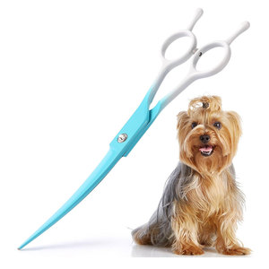 Ciseaux de toilettage pour animaux de compagnie en acier inoxydable courbé de haute qualité - Réutilisables, durables et écologiques - Product Image 1