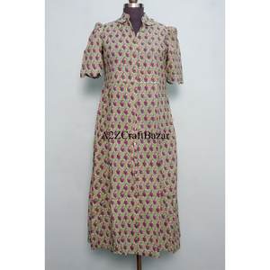 Robe longue en pur coton, imprimé floral gothique, été, douce, lavable, écologique, confortable, tenue de jour, style bohème, tenue de plage, sexy, robe unique - Product Image 3