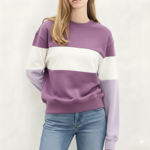 Ladies Oversized Knitted Printed Sweatshirt Warm Autumn Winter Pullover Soft <b>Brushed</b> Interior Long Sleeve Relaxed Street Style - Product Image 1