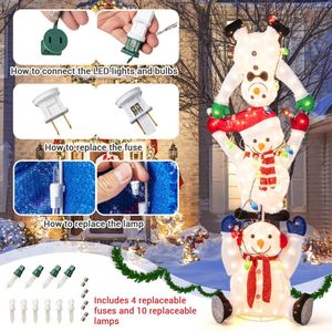 Pupazzo di Neve Illuminato a 5,6 Piedi, Decorazione Natalizia, Figurina e Giocattolo Festivo - Product Image 5
