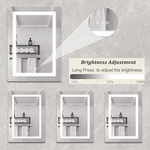 Armadietto a Specchio LED da Bagno da Parete 20 X 28 Pollici, Antiappannamento, Impermeabile, con 28 Luci LED - Product Image 2