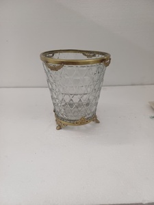 Glass and Brass <b>vase</b> Best New Look Design for Home, Hotel and Restaurant and Customized Size and Design. - Product Image 1