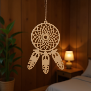 Atrapasueños de Madera Ilan 11x6cm 3 Piezas Decoración Colgante para el Hogar - Product Image 3