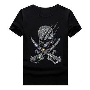 เสื้อยืดผู้ชาย ผลิตในปากีสถาน สไตล์ใหม่ เสื้อยืดผู้ชายประดับเพชร รับผลิตตามแบบ (OEM) จำนวนมาก เสื้อยืดประดับเพชร ใส่สบาย - Product Image 1