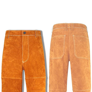 Pantalones de Soldadura de Cuero Vacuno de Alta Calidad, Resistentes al Fuego, para Bomberos, Construcción y Soldadores - Product Image 6