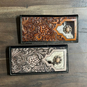 2025 nuevas carteras plegables largas de cuero mecanizadas a mano, carteras RFID multifuncionales de cuero de vaca genuino de diseñador de lujo para hombres - Product Image 5